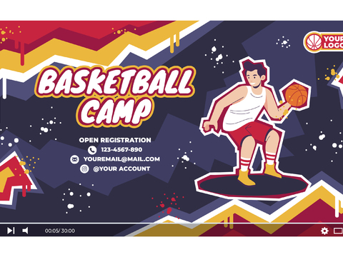 篮球运动创意广告海报31