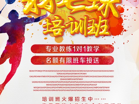 羽毛球运动广告海报17 