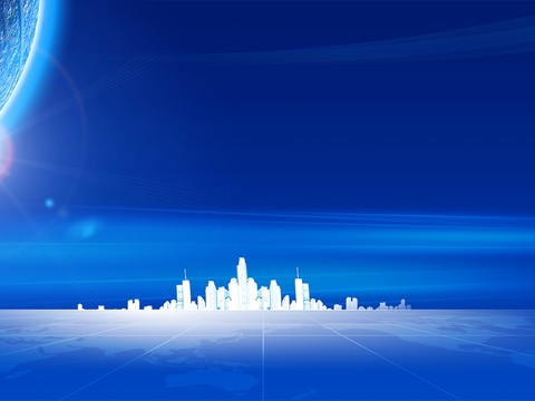 蓝色炫酷光效背景广告3