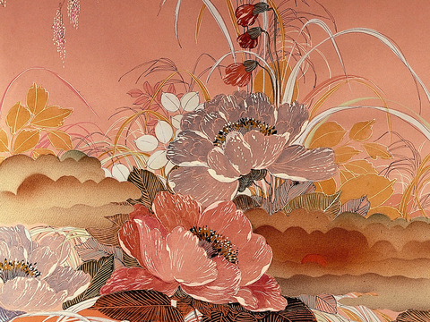  中式新中式挂画壁画字画山水花鸟背景墙壁纸装饰画油画 