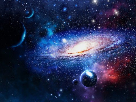  蓝色炫酷光效背景广告1 