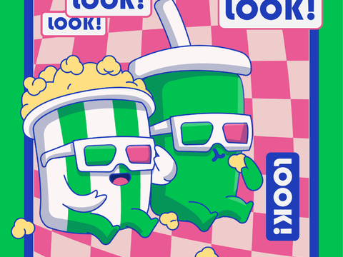 潮玩卡通插画风集会活动海报广告21