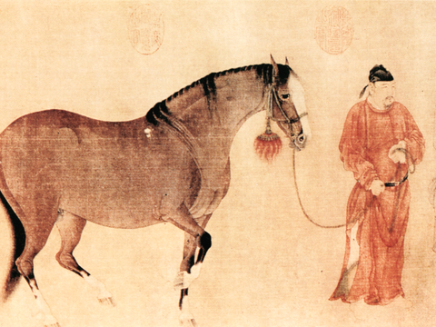  中式新中式挂画壁画字画山水花鸟背景墙壁纸装饰画油画 