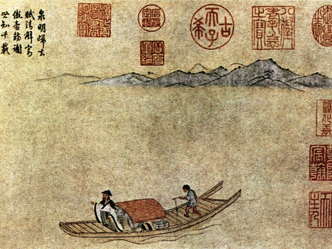  中式新中式挂画壁画字画山水花鸟背景墙壁纸装饰画油画 