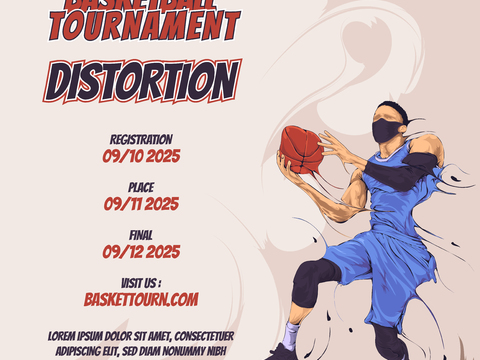 篮球运动创意广告海报102