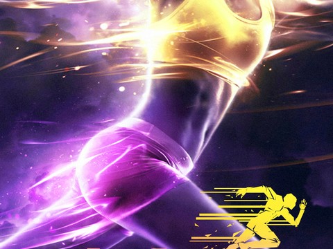 时尚运动跑步运动宣传广告海报34