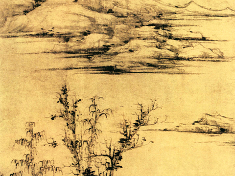  中式新中式挂画壁画字画山水花鸟背景墙壁纸装饰画油画 