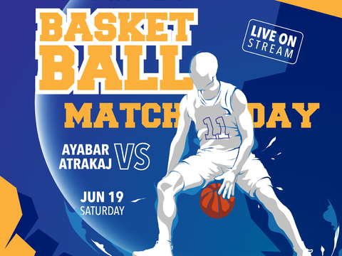 篮球运动创意广告海报88