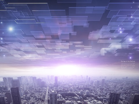 未来科技城市广告海报1