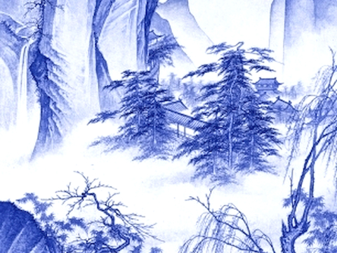  中式新中式挂画壁画字画山水花鸟背景墙壁纸装饰画油画 