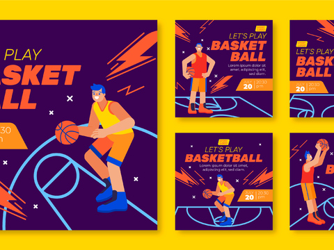  篮球运动创意广告海报36 
