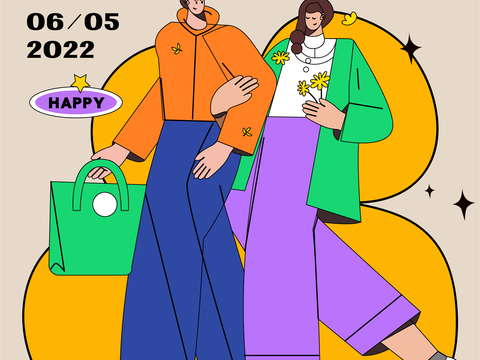 潮玩卡通插画风集会活动海报广告7