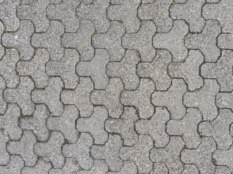 灰色拼花水泥地砖，人行道，户外地面砖