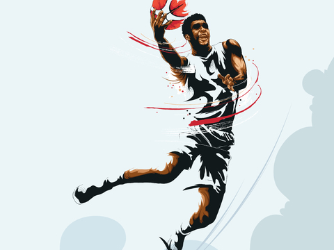 篮球运动创意广告海报87