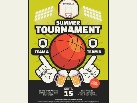 篮球运动创意广告海报40