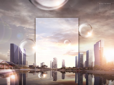 未来科技城市广告海报11