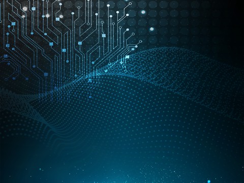  蓝色炫酷光效背景广告14 