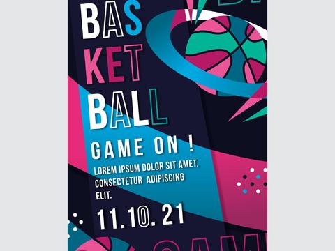 篮球运动创意广告海报30