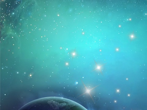  蓝色炫酷光效背景广告37 