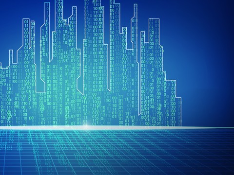  蓝色炫酷光效背景广告2 