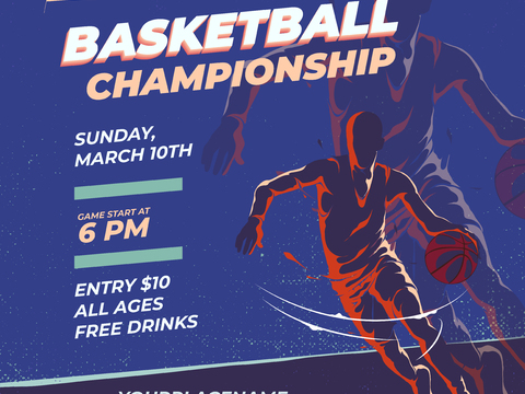  篮球运动创意广告海报82 