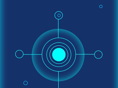 蓝色炫酷光效背景广告35