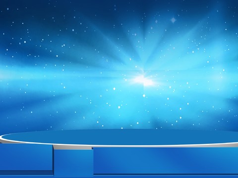  蓝色炫酷光效背景广告6 