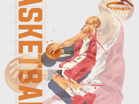 篮球运动创意广告海报10