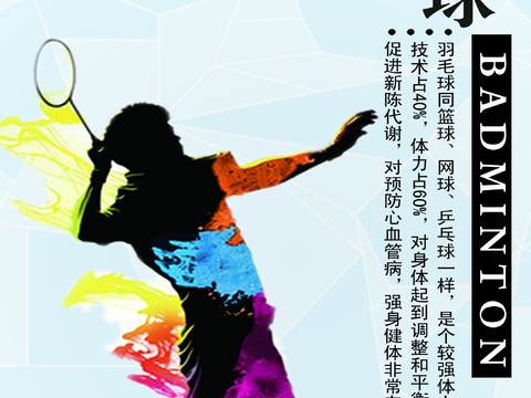 羽毛球运动广告海报23