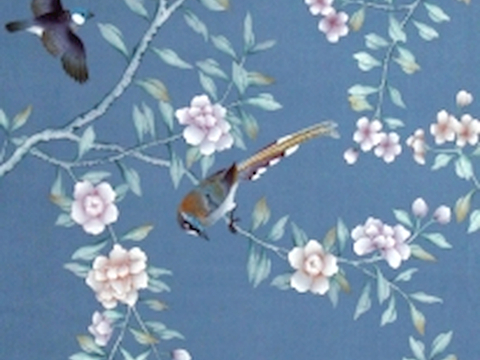  中式新中式挂画壁画字画山水花鸟背景墙壁纸装饰画油画 