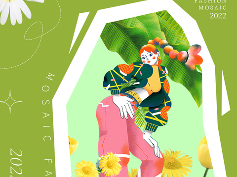 春日露营插画广告海报8