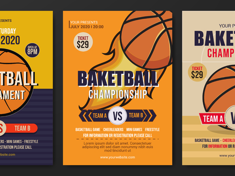 篮球运动创意广告海报1