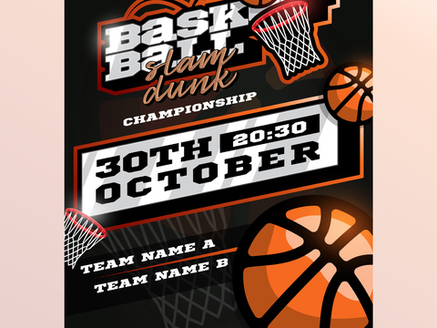  篮球运动创意广告海报20 