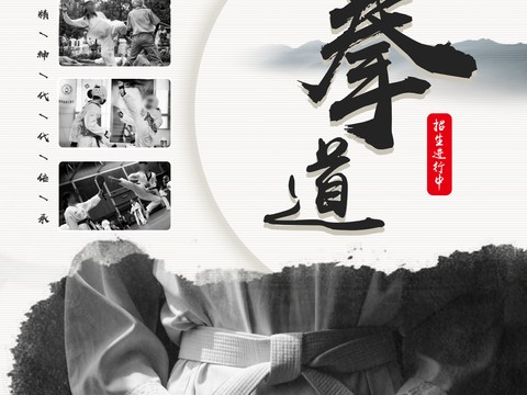 跆拳道运动健身广告海报21