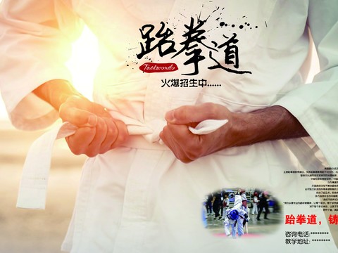 跆拳道运动健身广告海报8