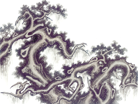  中式新中式挂画壁画字画山水花鸟背景墙壁纸装饰画油画 