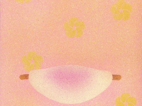  创意极简平涂插画日本当代艺术绘画 