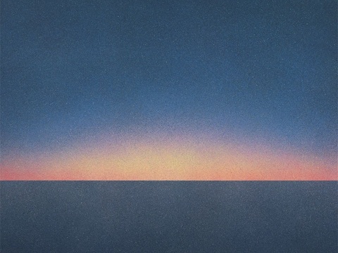  创意极简平涂插画日本当代艺术绘画 