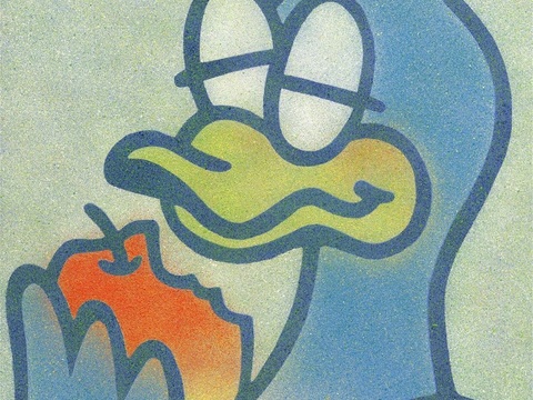  创意极简平涂插画日本当代艺术绘画 