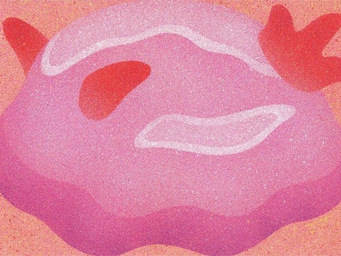  创意极简平涂插画日本当代艺术绘画 