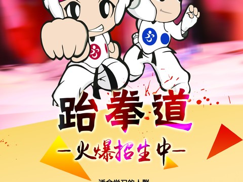  跆拳道运动健身广告海报5 