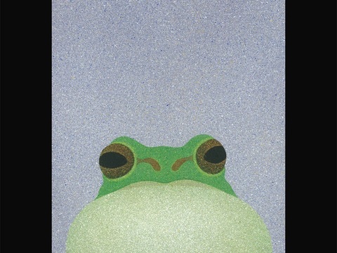  创意极简平涂插画日本当代艺术绘画 