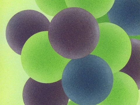  创意极简平涂插画日本当代艺术绘画 