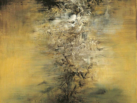  中式新中式挂画壁画字画山水花鸟背景墙壁纸装饰画油画 