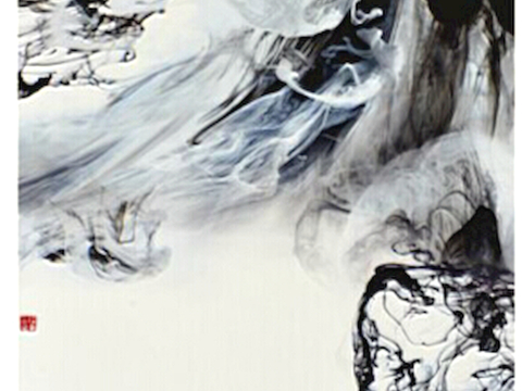  中式新中式挂画壁画字画山水花鸟背景墙壁纸装饰画油画 