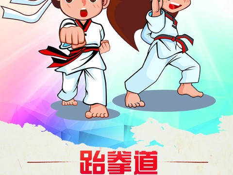 跆拳道运动健身广告海报28