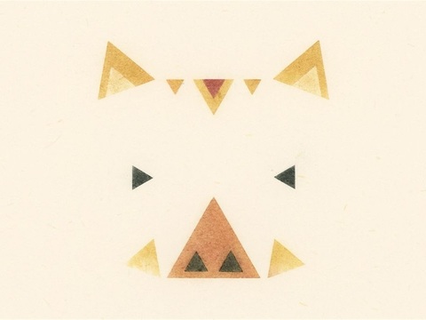  创意极简平涂插画日本当代艺术绘画 