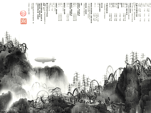  中式新中式挂画壁画字画山水花鸟背景墙壁纸装饰画油画 