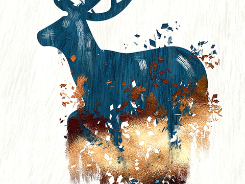  中式新中式挂画壁画字画山水花鸟背景墙壁纸装饰画油画 