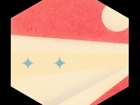  创意极简平涂插画日本当代艺术绘画 